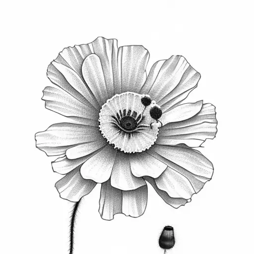 Poppy And Daisy Flowers For Lovers