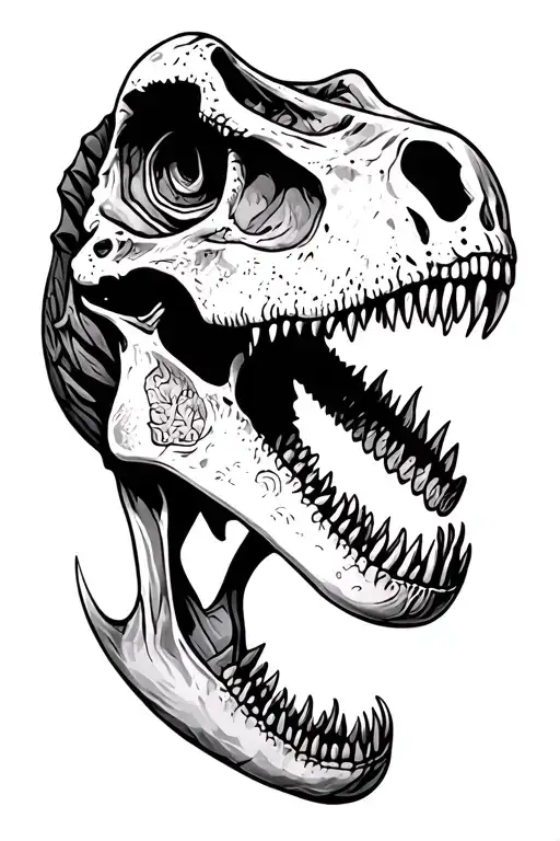 Dinosaurio Trex Skull Profile