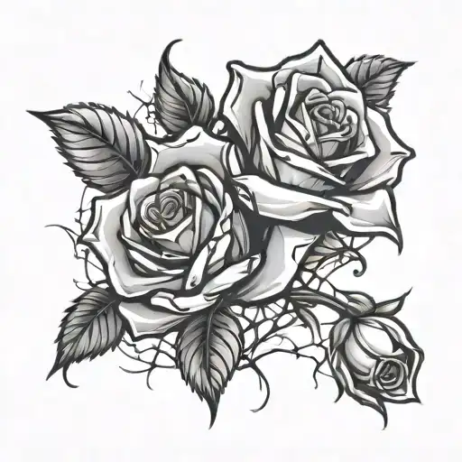 Roses Blooming From Broken Glass