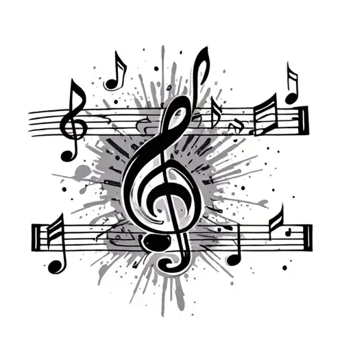 Music Bar With Notes