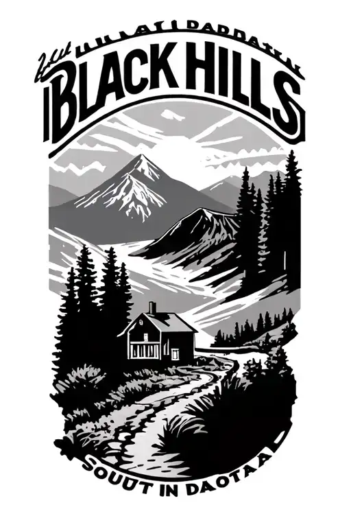 Black Hills South Dakota Stamp