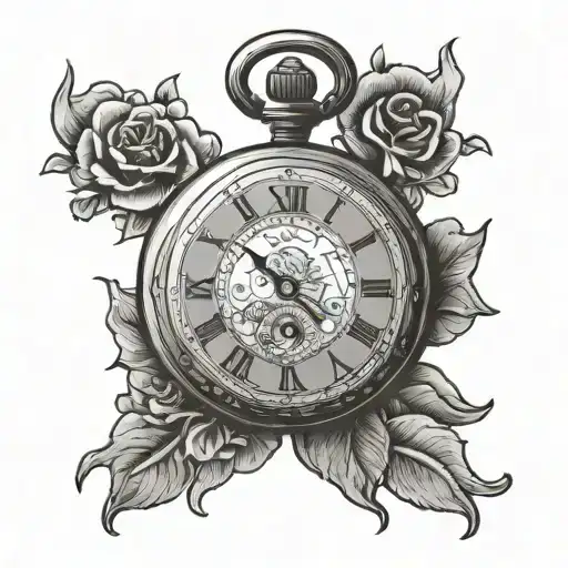 Heart Pocket Watch Representing Mom Death Date
