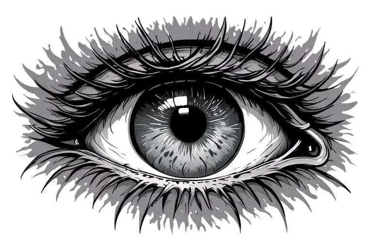 Eye On Side Of Elbow With The Words Root To All Evil