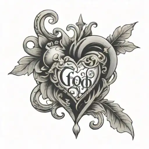 Faith In God Shaped As A Heart