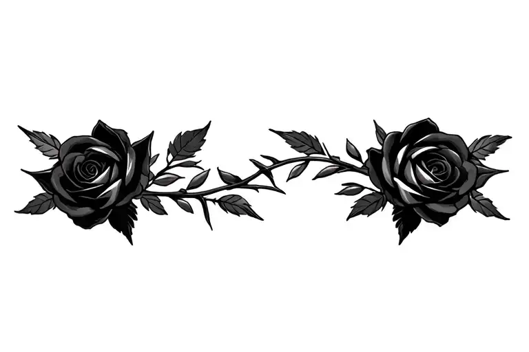 Black Roses Ane Thorns Wrapping