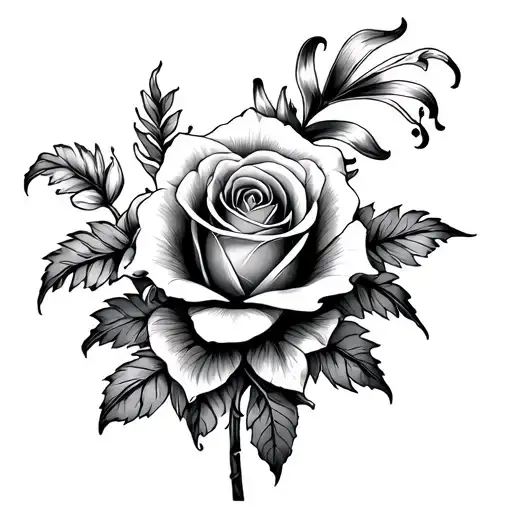 Coronation Flower With Rose Flower With Lilium Flower In A Rope Of Flowers