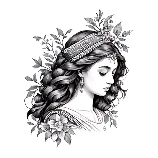 Feminine Bible Tattoo Featuring The Story Of Esther