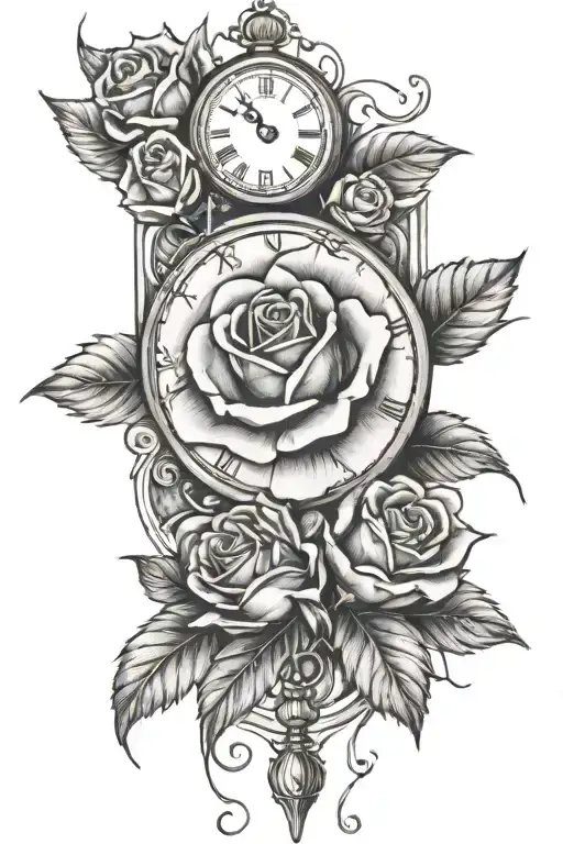 Rose And Clock
