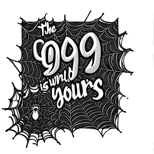 Spider Webs With 999 The Wrld Is Yours Written