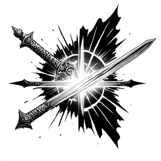 Sword Being Controlled By Telekinesis