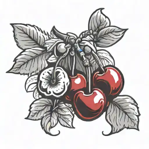 Word Picker With Cherries Intertwined