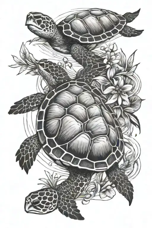 Nature And Sea Turtle