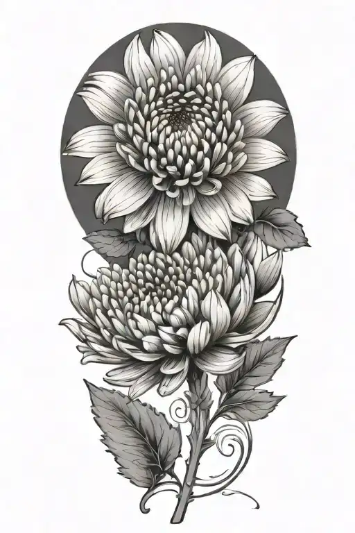 A Chrysanthemum With A Stem That Has The Words It Is What It Is Worked Into It