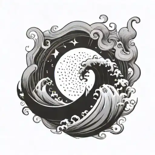 Sun Moon Wave Vertical