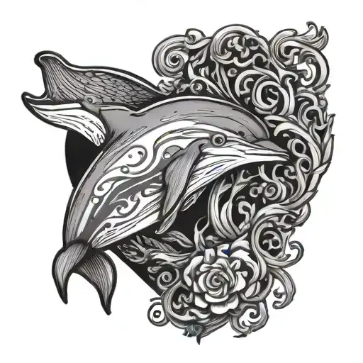 Antler Dolphin Heart Shape Made