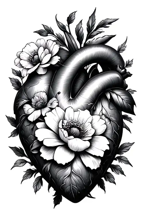 Heart And Flowers