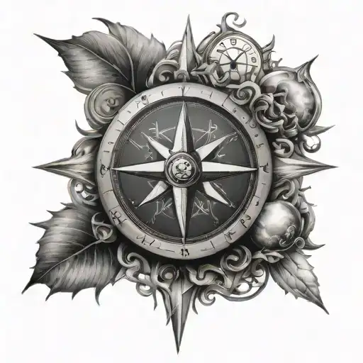 Compass Sun Moon Travel