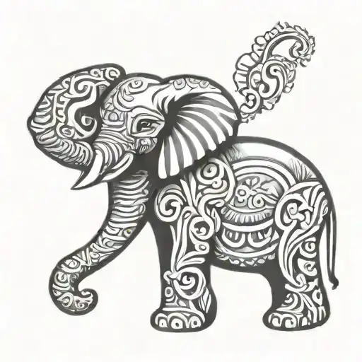 American Traditional Elephant