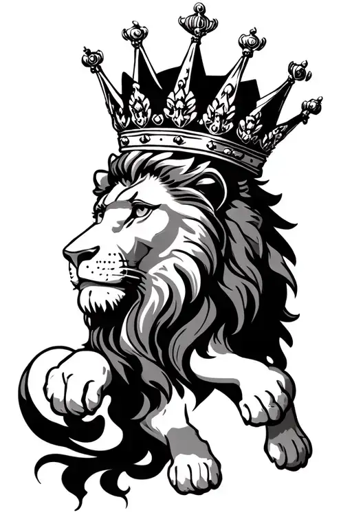 Rcb Lion Wearing Crown Surrounded By Xviii