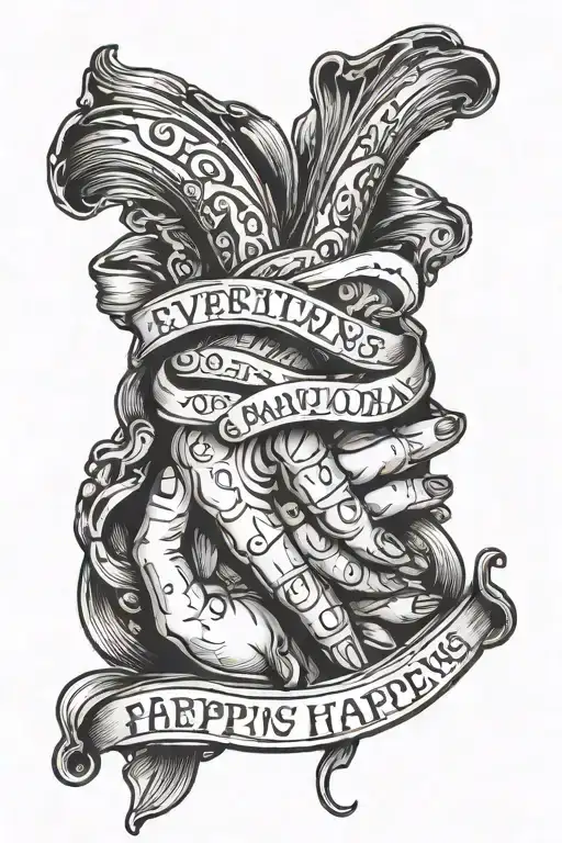 Everything Happens For A Reason Whether Good Or Bad Writing With Amen Hands