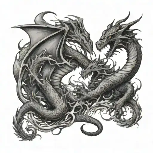 Dragon Fight On Chest