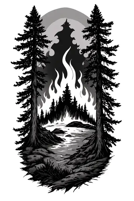 Forest Fire Forearm Sleeve