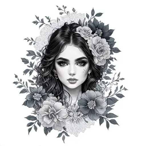 Lace And Floral Cover Up P Ft