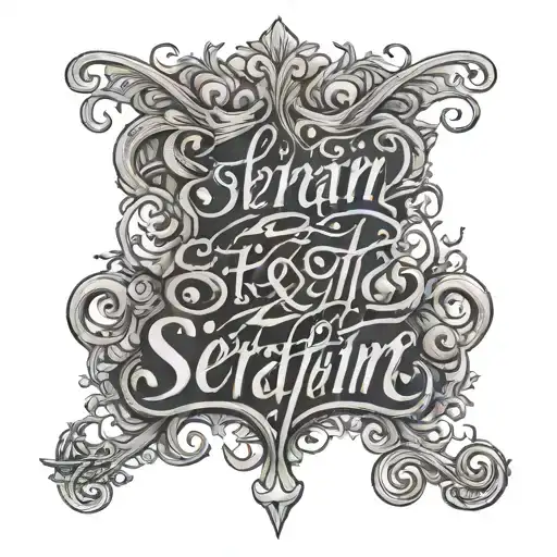 Serafin Written In Script