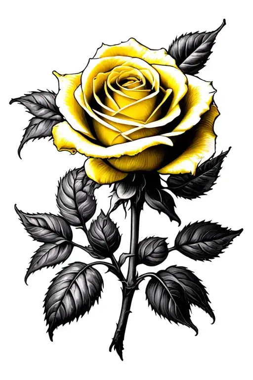 Yellow Rose Thumbprint 224 Incorporated Into The Design