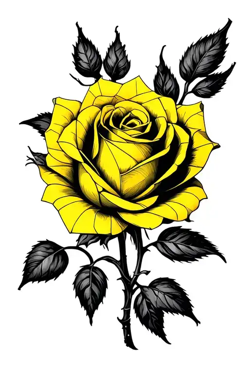 Yellow Rose Thumbprint 224 Geometric