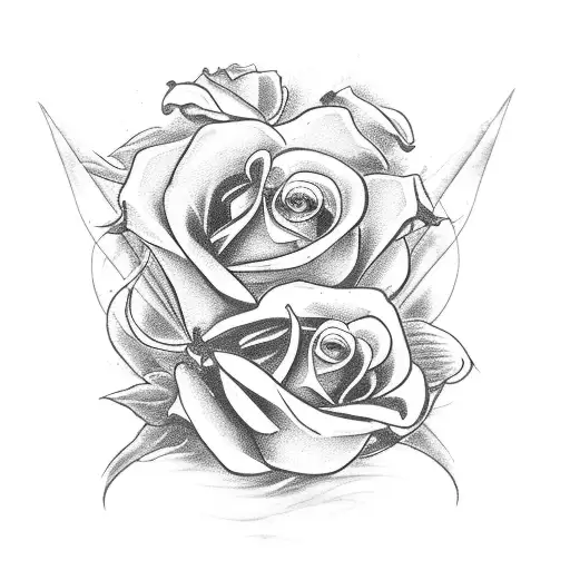 Pirate Ship And Roses