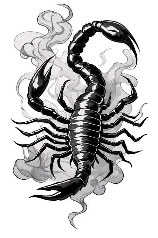 Scorpion And Smoke Forming The Shape