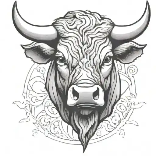 Outline Of A Bull Head