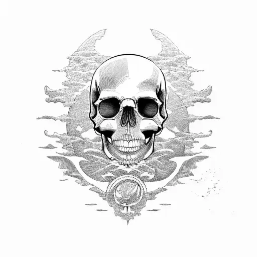 Ship Skull Ocean Map