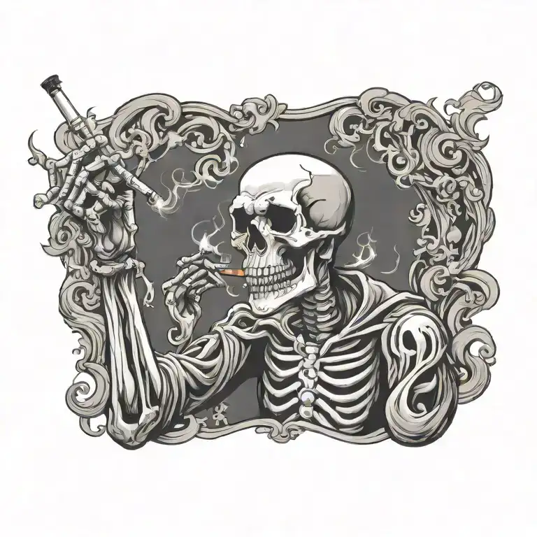 Smoking Skeleton Man