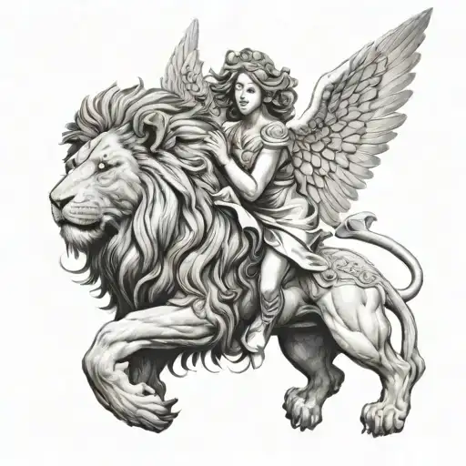 Angel And Lion