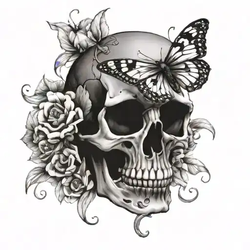 Butterfly Skull Flowers Growing