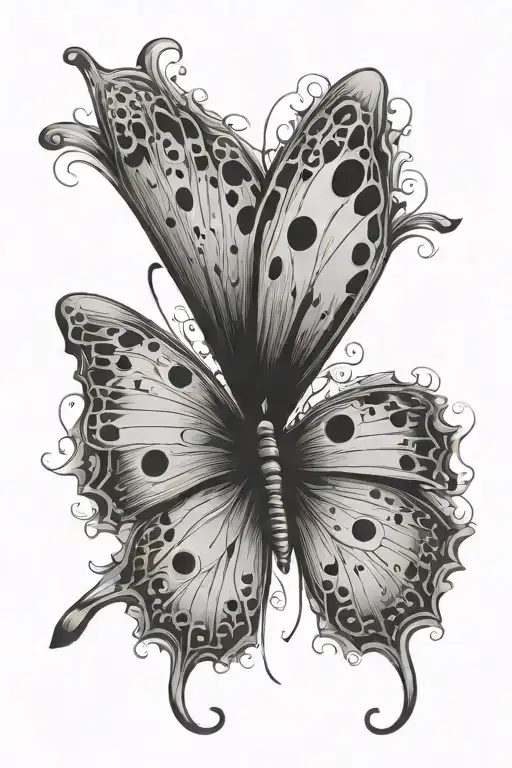 Semicolon Butterfly Surounded By Thoughts