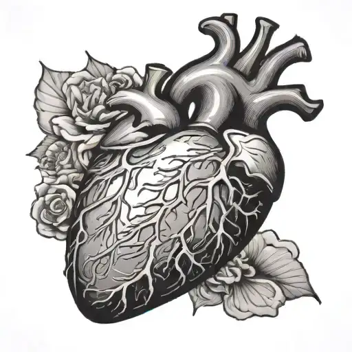 Anatomical Heart With Ocean