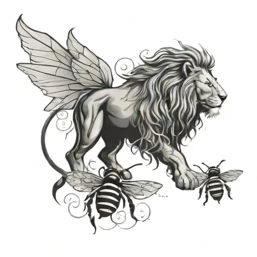 Bees Flying Wind Blowing Stars Lion