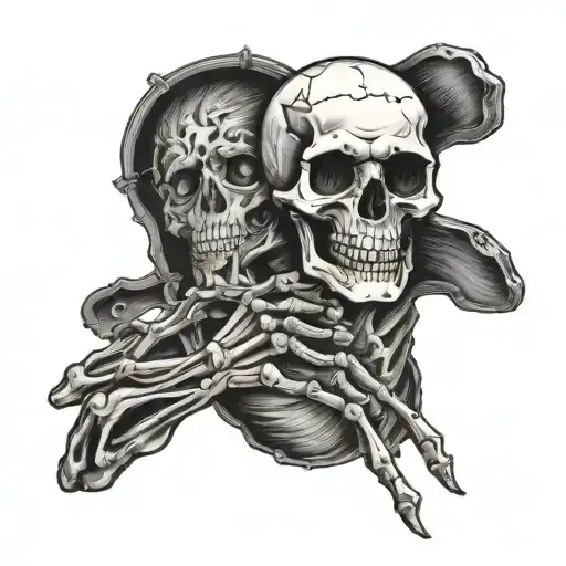 Skeleton Got Em' Meme Hand