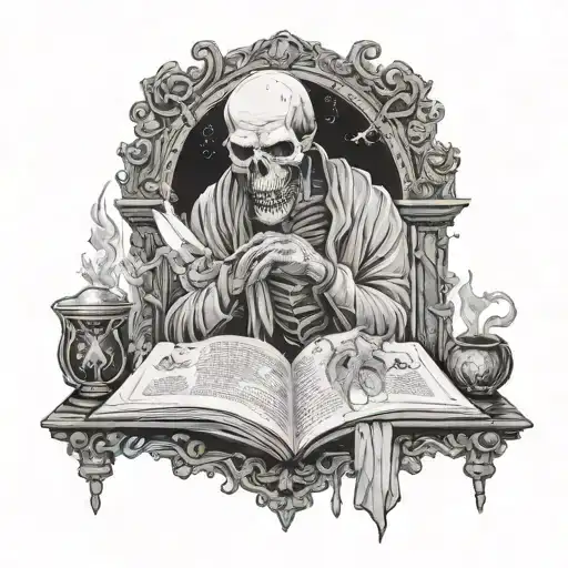 A Gothic Horror-inspired Reading Scene