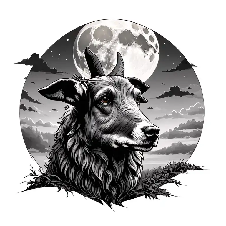 Shepherd And Moon Rising