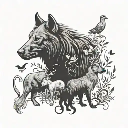 Family Animal Silhouettes