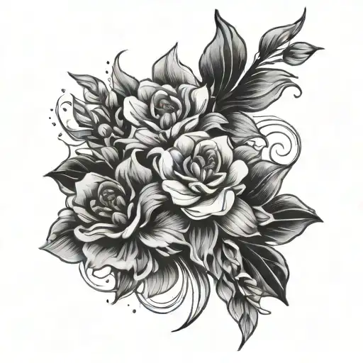 Floral Linear Back Design