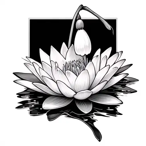 Water Lily Snowdrop Together