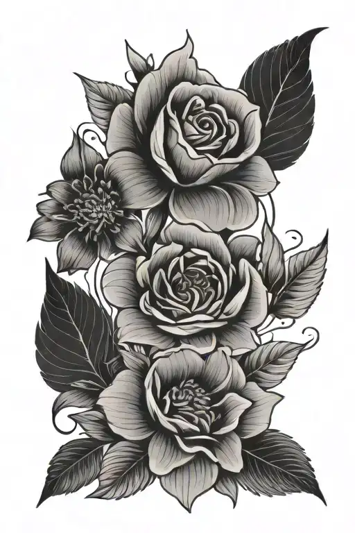 Floral Linear Back Design