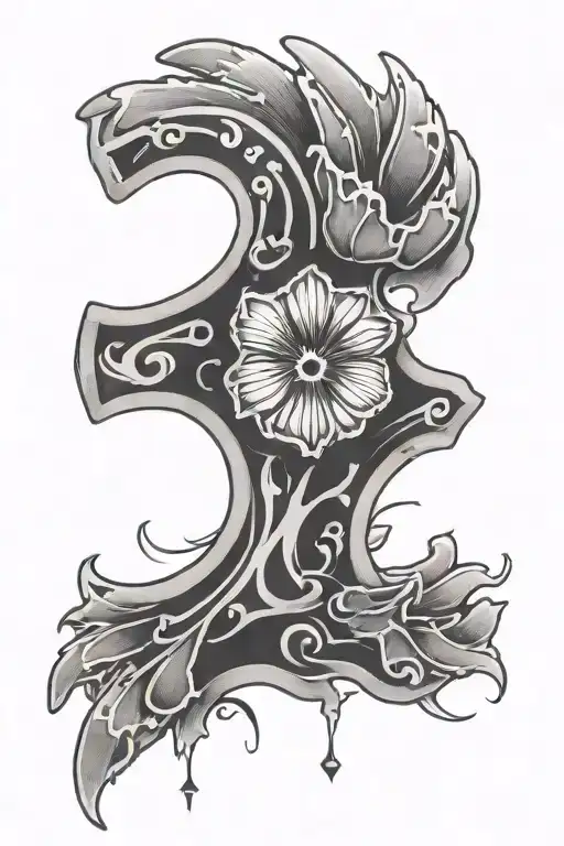 Half Sleeve Tattoo With Numbers 61 01 66 42 And A Dog Paw Print