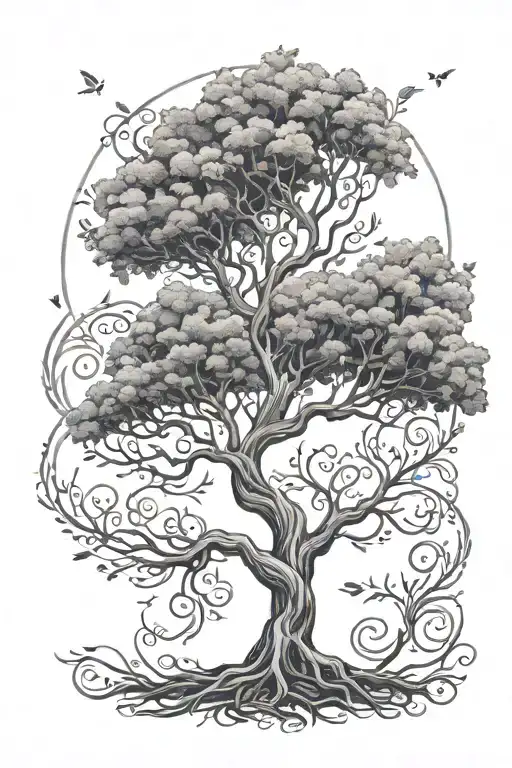 Tree Of Life Intertwined Back
