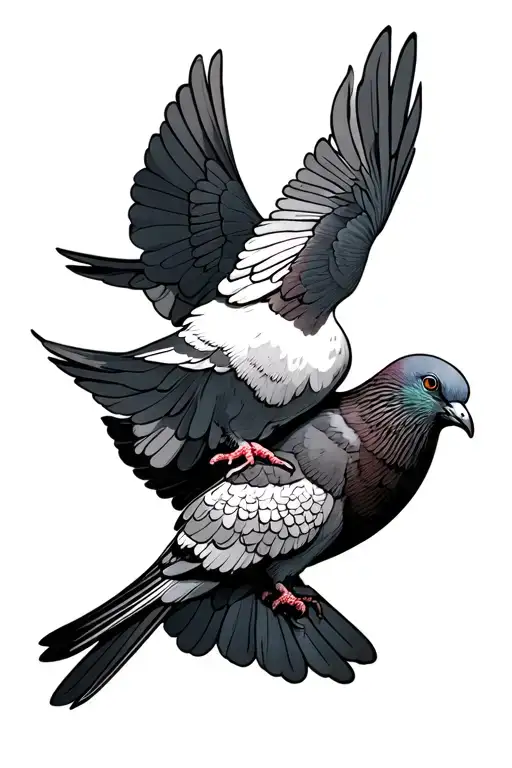 Dove Pigeon On A Car Hopping